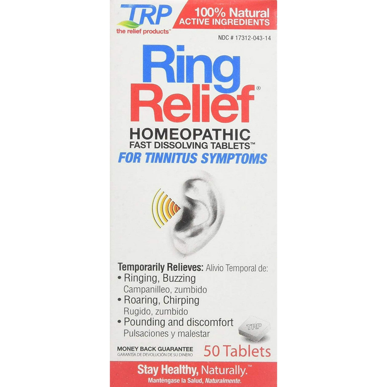 TRP Ring Relief Homeopathic Fast Dissolving Tablets, 50 Ea